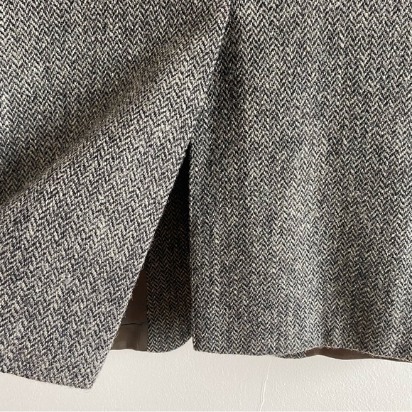Vintage Harris Tweed Jacket Wool Tweed Grey Herringbone Blazer 42 Long/Tall - Picture 6 of 14
